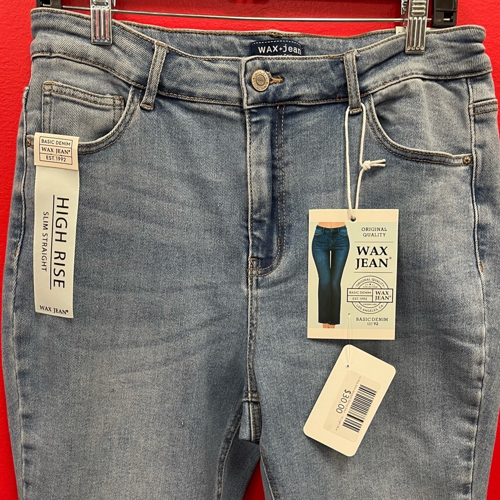 Junior Plus Wax Slim Straigh Jeans